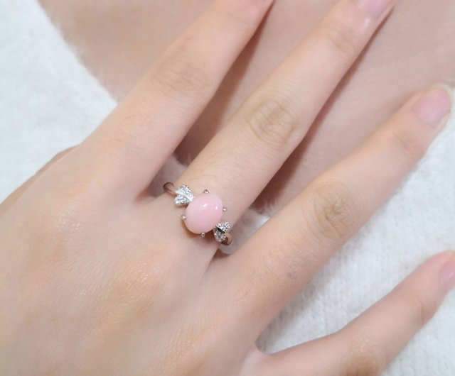 【美品】jupiter 天然石リング ピンクオパール 9号 1015349.jpg