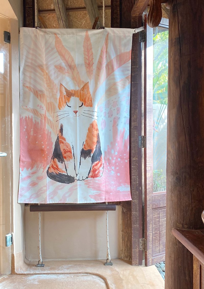 Decorative fabric with cat  Fabric wall decoration W100 cm. x H150cm.