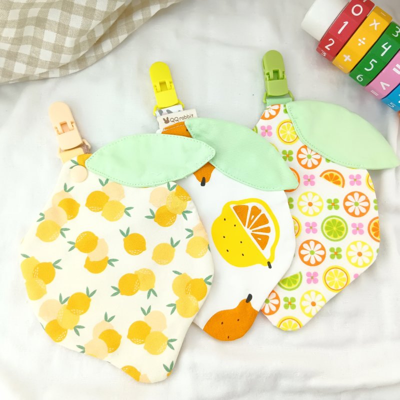 It’s all lemon – 3 styles to choose from. Double-sided cotton handkerchief/handkerchief clip/handkerchief with clip (can embroider name) - Bibs - Cotton & Hemp Yellow