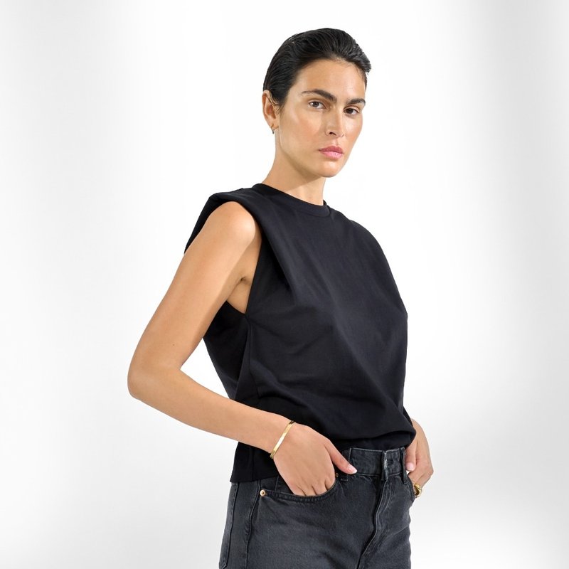 Bread & Boxers 高質感厚質羅紋背心 - 黑 - 背心/無袖上衣 - 棉．麻 黑色