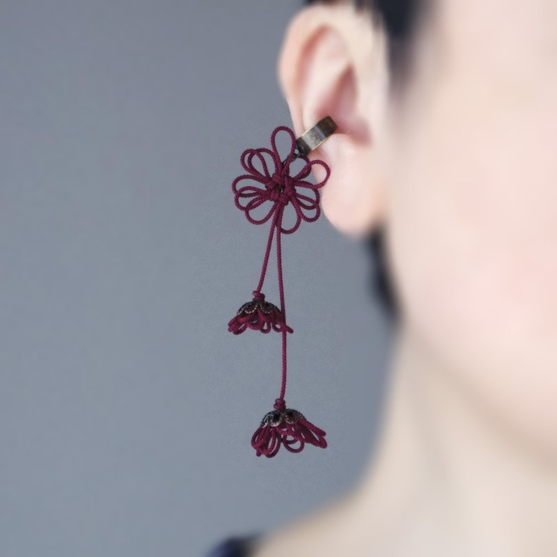 Katappo Ear Cuff Tokiiro Iro/Shu - ต่างหู - โลหะ สีแดง