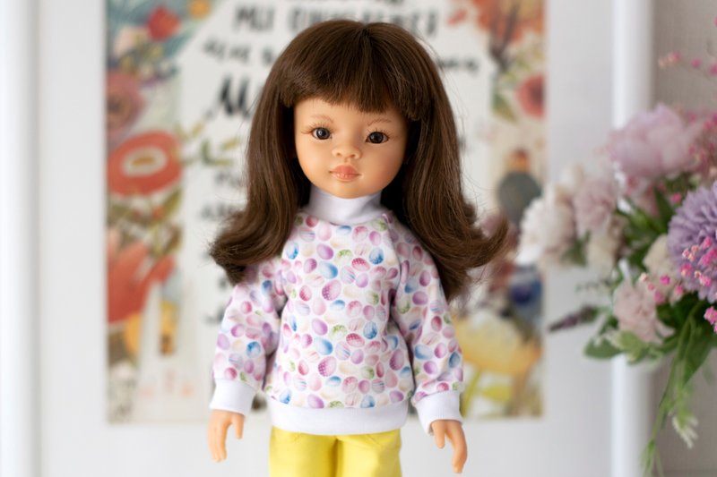 Easter sweatshirt for 13 inch dolls Paola Reina, Siblies RRFF, Little Darling - 玩偶/公仔 - 棉．麻 多色