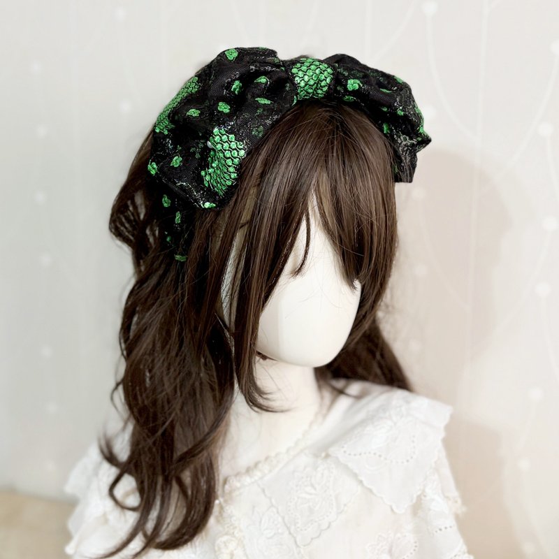 大蝴蝶結髮箍 / 頭箍 蕾絲寬版 寬邊 髮帶式髮窟 頭帶 頭飾 髮飾 - 髮箍/髮帶 - 其他材質 多色