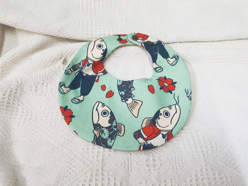 Mr. Milkfish's small full pocket/baby bib/saliva towel - Bibs - Cotton & Hemp Multicolor