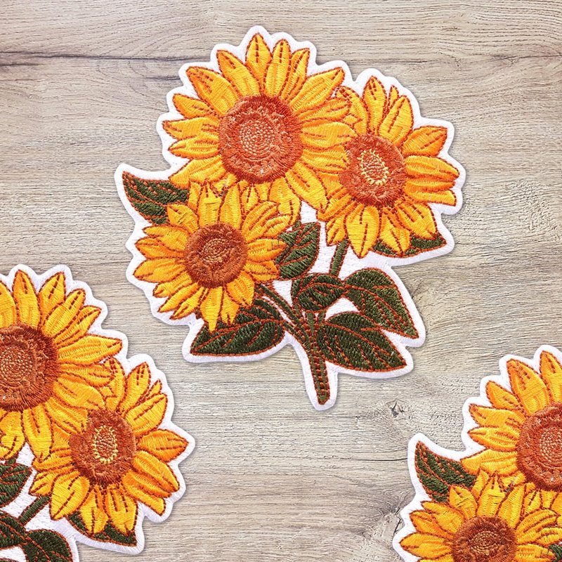 【Embroidered Patch】Flower Series - Sunflower - อื่นๆ - งานปัก 