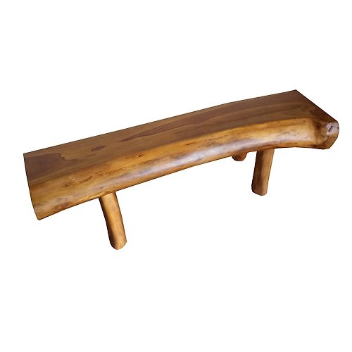 吉迪市 JatiLiving 【吉迪市100%全柚木家具】EFACH017A2 柚木樹幹造型條凳 休閒椅