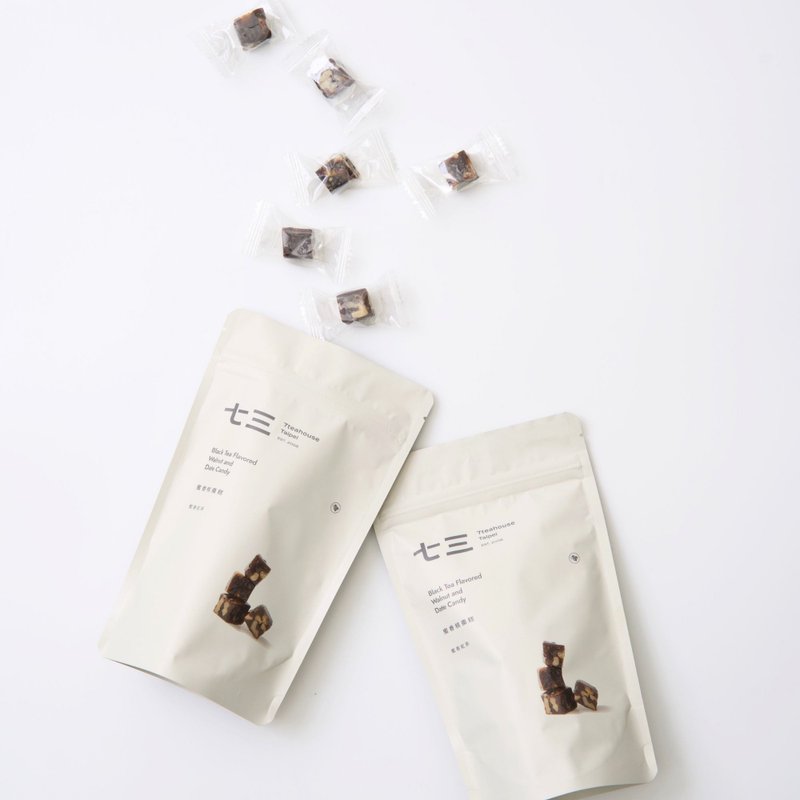 七三茶堂 茶點心丨蜜香核棗糕-花蓮蜜香紅茶 - 堅果 - 其他材質 白色