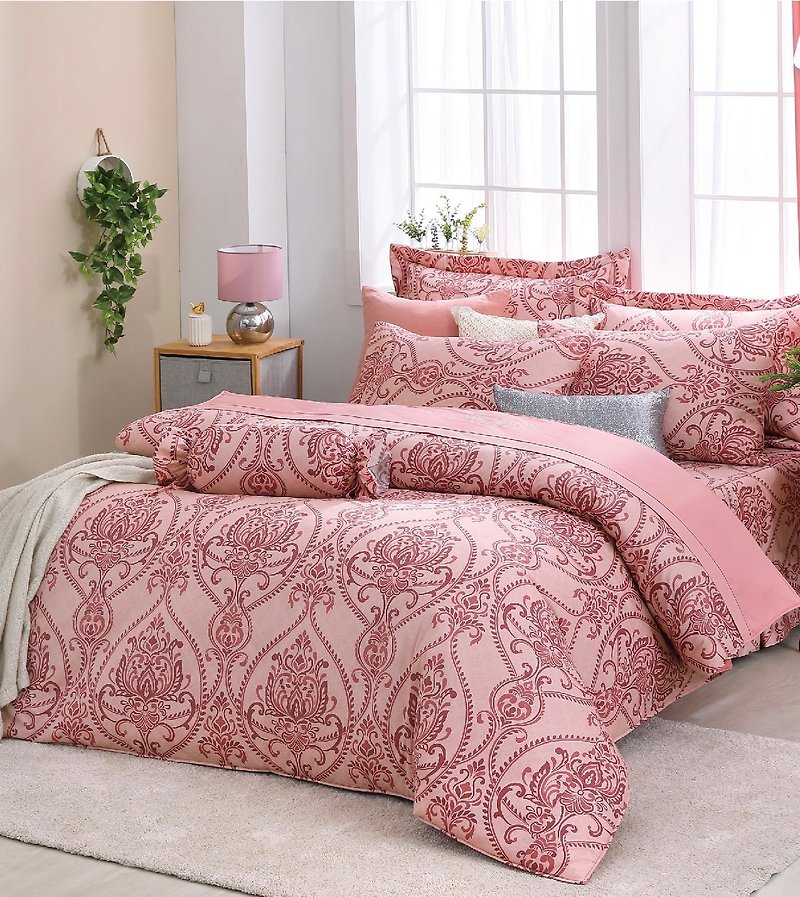 【R899 皇家風華】100% 40支精梳棉 床單組 - 寢具/床單/被鋪 - 棉．麻 粉紅色