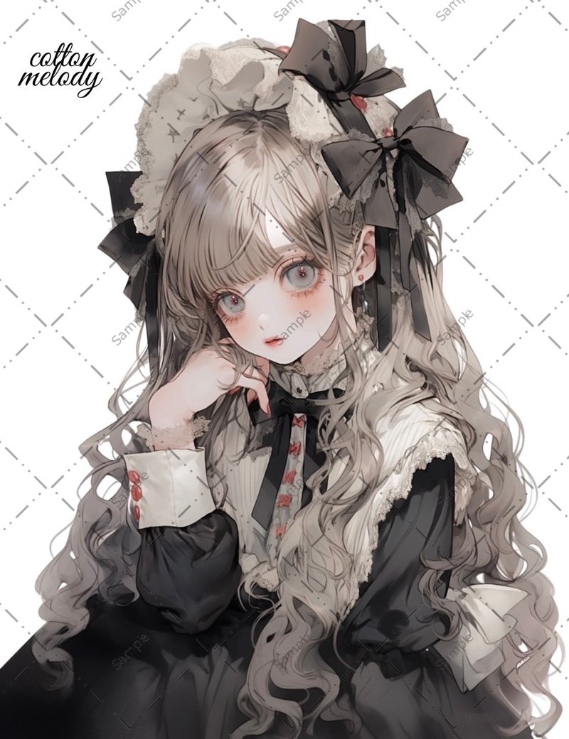 original sticker no.516 人物ステッカー オリジナルステッカー 人物ステッカー 女の子ステッカー オリジナル人物ステッカー - 貼紙 - 紙 