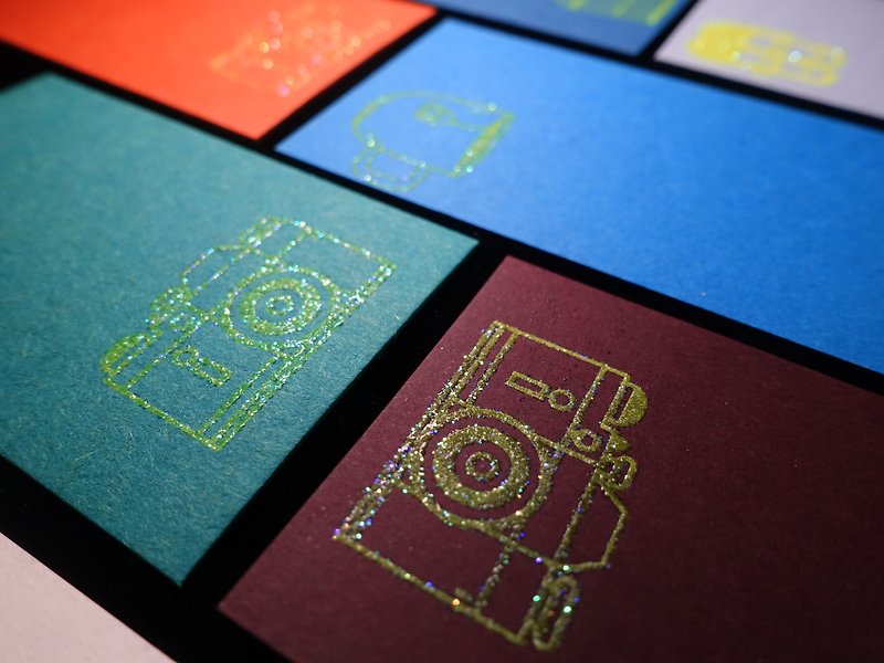 Bling Bling handwritten small card (fluorescent glitter), a set of 10 into 99 yuan - Cards & Postcards - Paper Multicolor