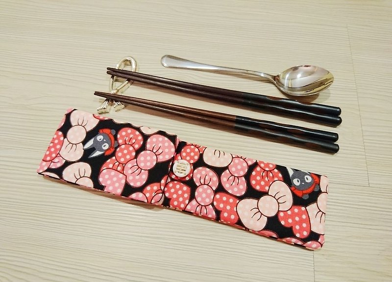 Tableware pouch bags chopsticks chopsticks specific composition (can be put two pairs of chopsticks. Spoon. Forks) A307 - Chopsticks - Cotton & Hemp Multicolor