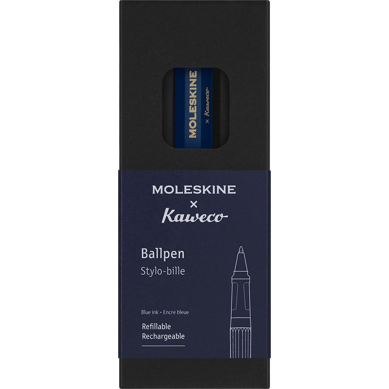 MOLESKINE x Kaweco Joint Ballpoint Pen 1.0mm Blue (Blue Ink) - ปากกา - พลาสติก สีน้ำเงิน