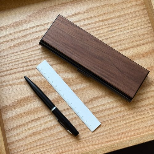 simplewood 【客製化禮物】免費刻字 實木 金屬筆盒 筆袋 鉛筆盒 商務