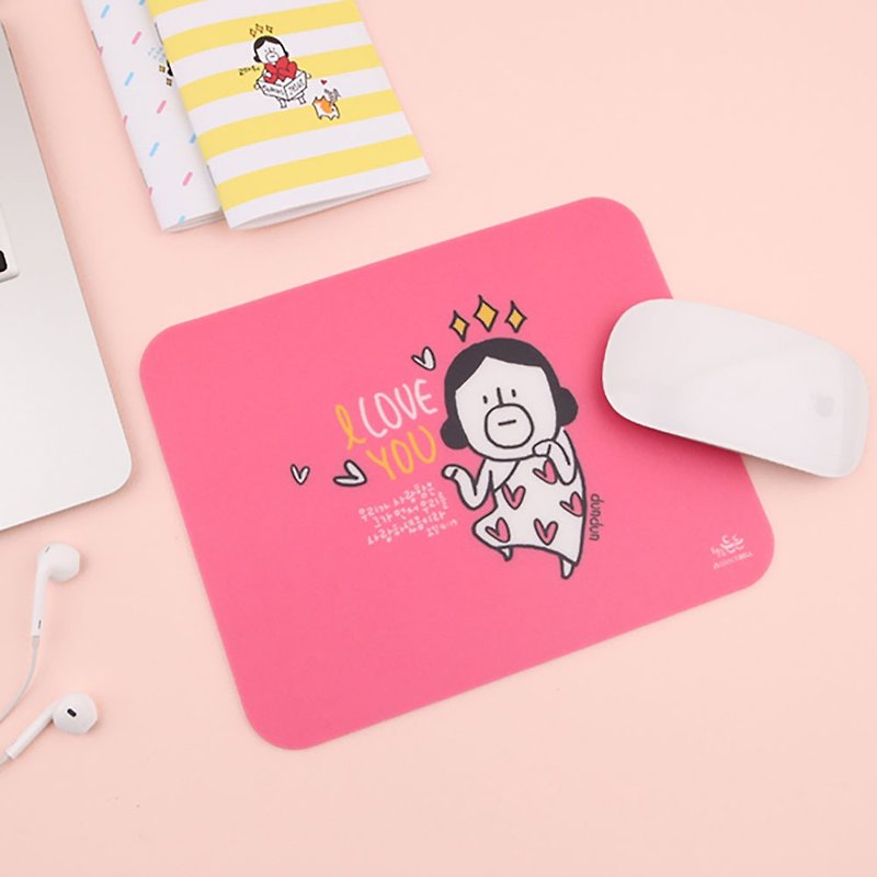 Hello DunDun Mouse Pad 04.love - Mouse Pads - Plastic 