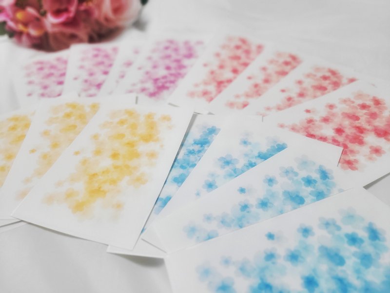 soft flower background sticker - PET (philip's store) - สติกเกอร์ - กระดาษ หลากหลายสี