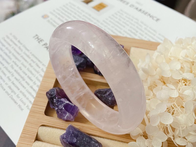 天然粉晶 手鐲 水晶鐲 - 手鍊/手環 - 玉石 粉紅色