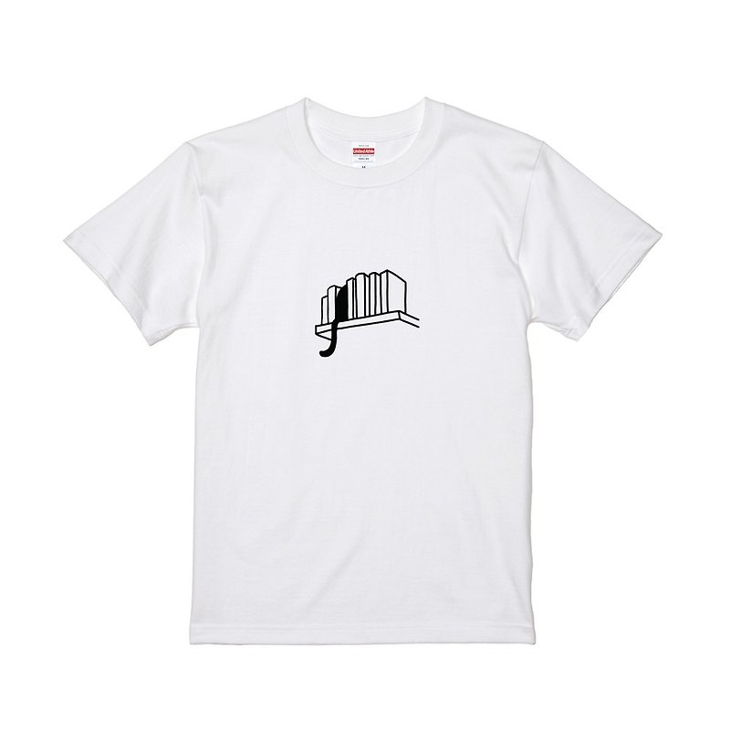 Hide-and-seek T-shirt – On the shelf - เสื้อฮู้ด - ผ้าฝ้าย/ผ้าลินิน ขาว