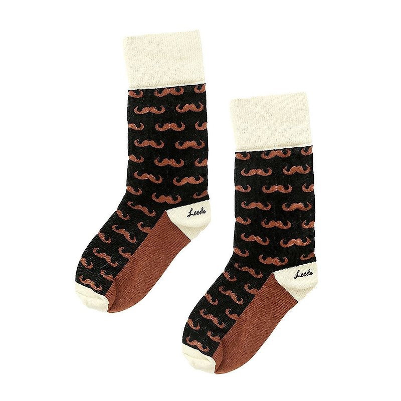 英倫風童襪 - Tournament 幽默鬍子襪子 - 時尚童趣 - 其他 - 棉．麻 咖啡色