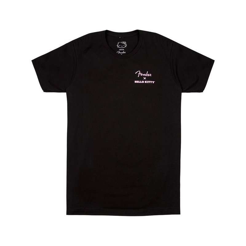 Fender x Hello Kitty Black Back Logo Tee 聯名款T恤 - 女 T 恤 - 棉．麻 黑色