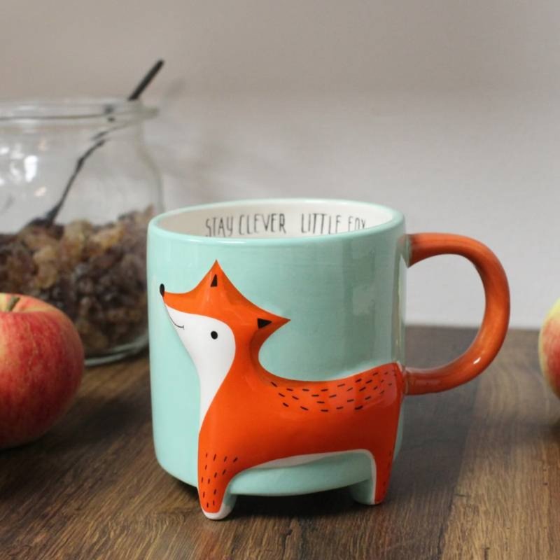 Cute animal series mugs-4 types in total - Mugs - Pottery Multicolor