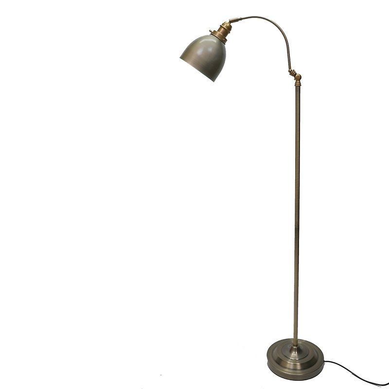 [US military nostalgia] floor lamp, standing lamp, reading lamp, loft MIT Taiwan lighting - โคมไฟ - โลหะ สีกากี