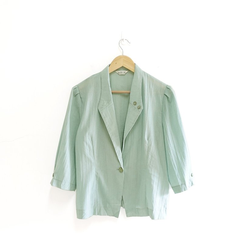 │Slowly│Mint - vintage thin coat │vintage. Retro. Literature. Made in Japan - Women's Casual & Functional Jackets - Polyester Multicolor