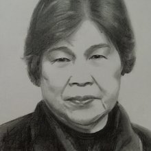 【管GO1033】真作 柳田補 T.yana 鉛筆画 女性画 人物画 額装 鉛筆画 人物画