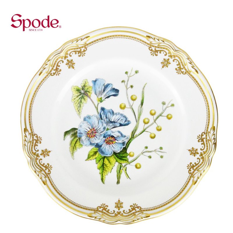 英國Spode-Stafford Flowers斯塔福之花系列-23.5cm盤 - 盤子/餐盤/盤架 - 瓷 白色