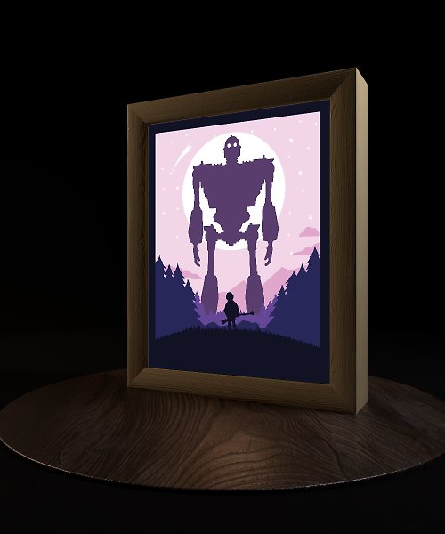 PaperGid The Iron Giant LightBox Template, Shadow Box 【DIY Handmade】
