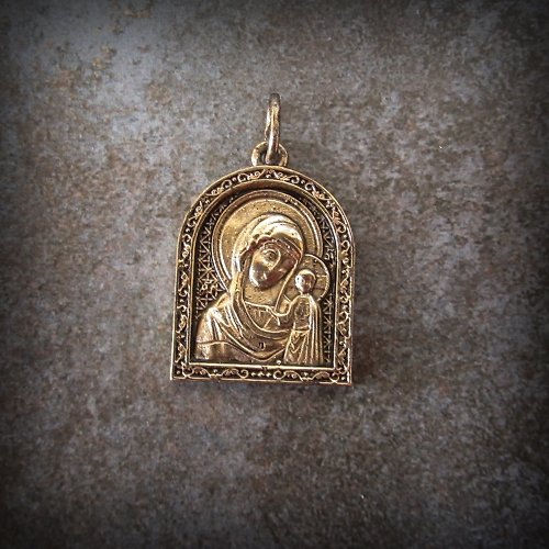 Gogodzy Virgin Mary orthodox necklace pendant,Virgin Mary necklace charm,orthodox charm