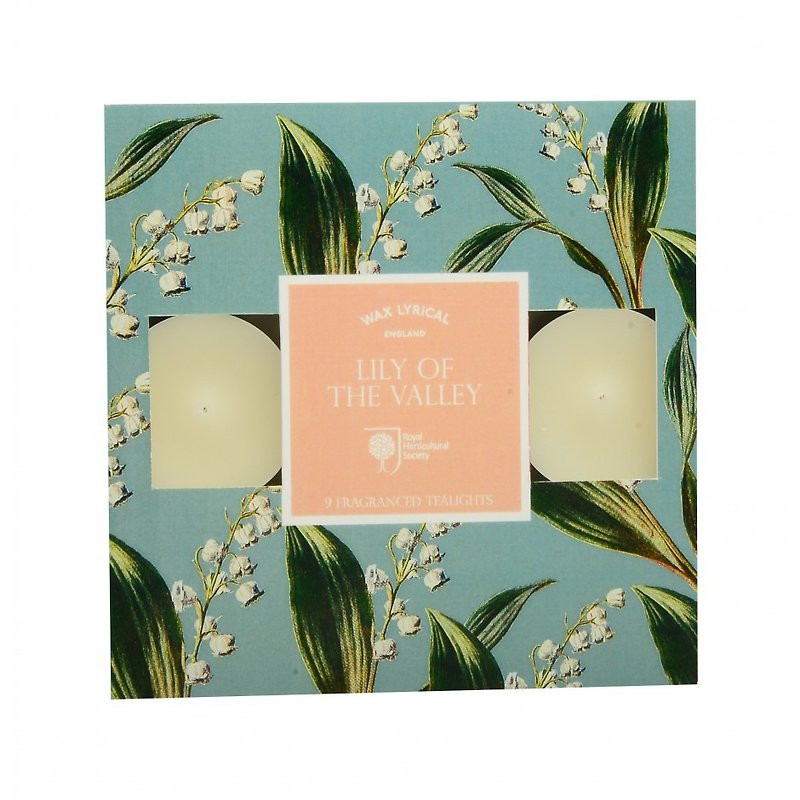 British Fragrance RHS FG Series Lily of the Valley Mini Candle 9 in - เทียน/เชิงเทียน - ขี้ผึ้ง 