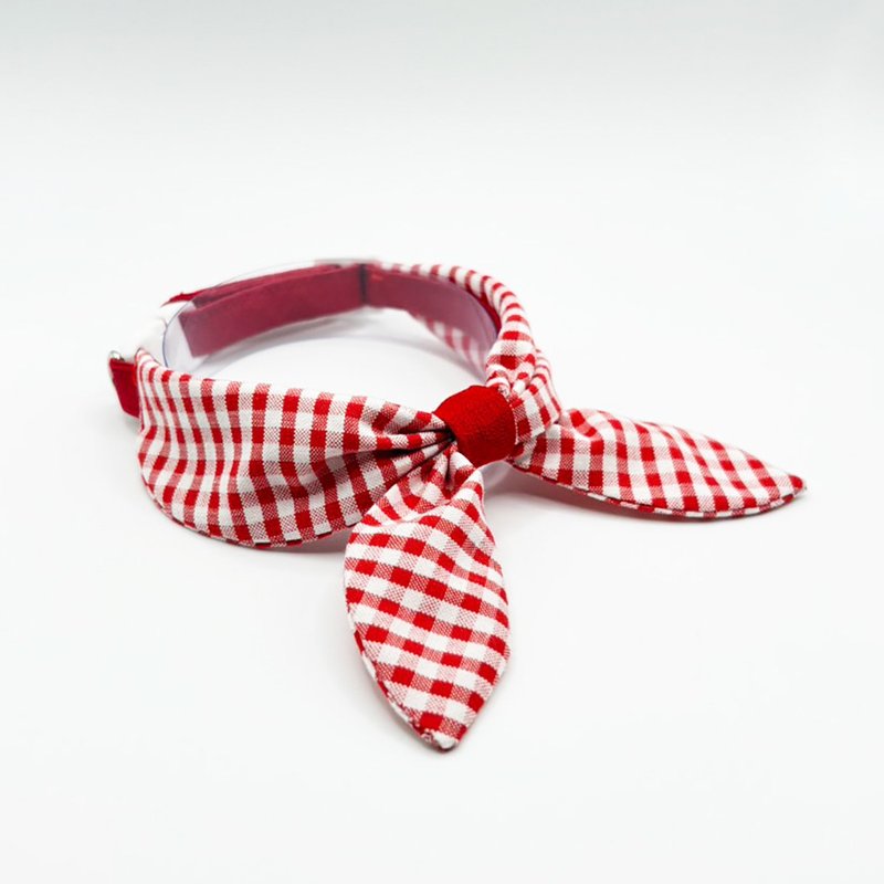 EllaWangDesign Flight Attendants Scarf 寵物 空服員 格紋 頸圈 - 項圈/牽繩 - 棉．麻 多色