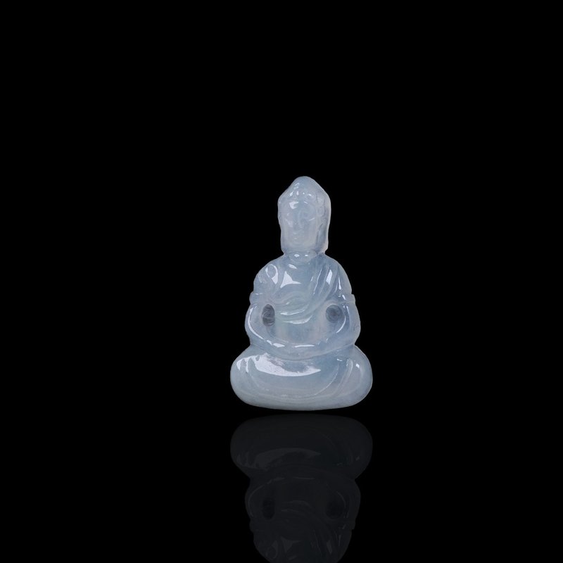 Ice Jade Guanyin Bodhisattva Necklace | Stone| Natural Burmese Jade A-grade | Gift - Necklaces - Jade White