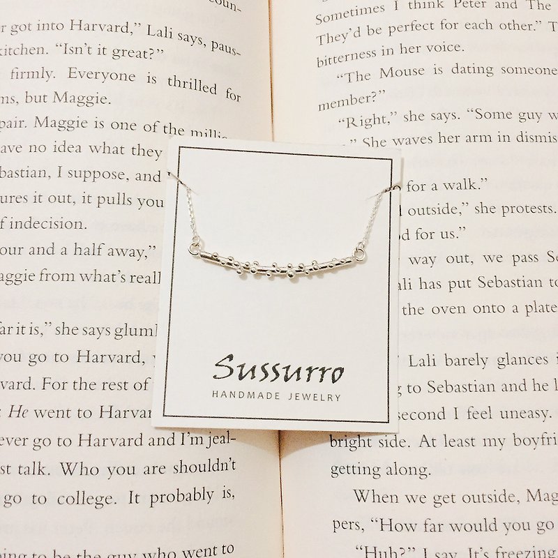 Smile a little/sterling silver necklace - สร้อยคอ - เงินแท้ สีเงิน