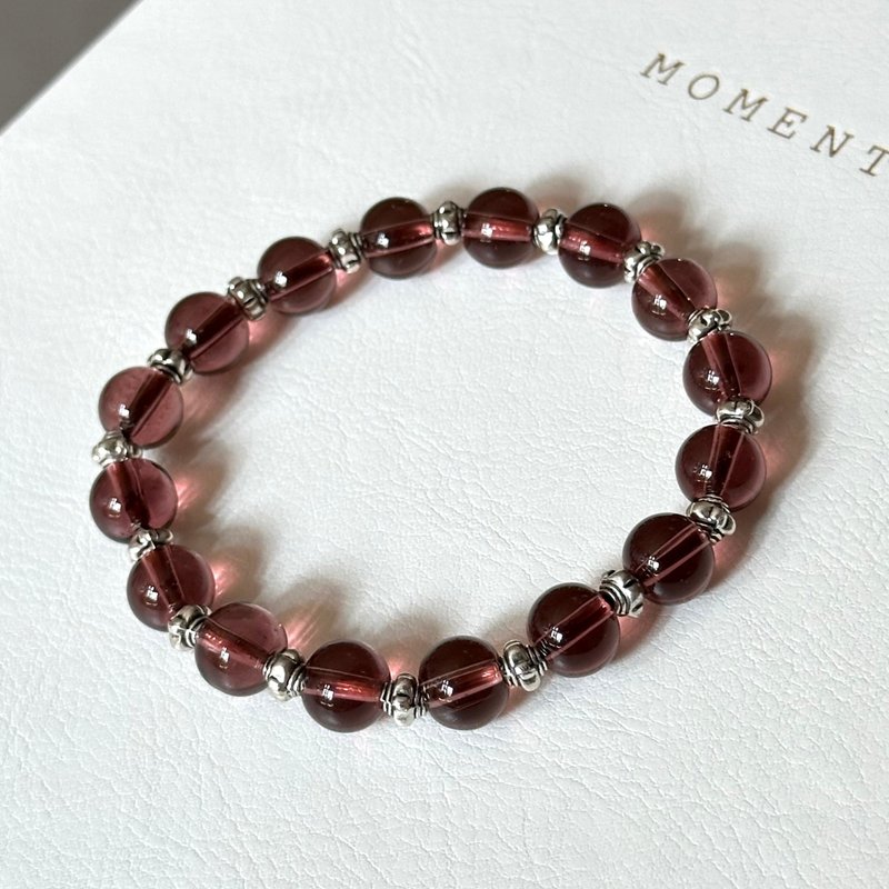 [Espresso Glazed] Brown Glazed Vintage Silver Bracelet Lucky - Bracelets - Colored Glass Brown