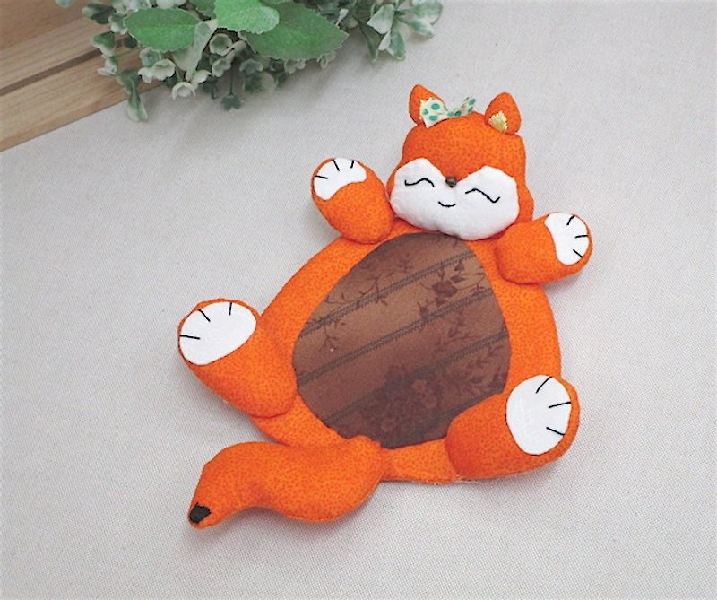 Fox shape coaster - Coasters - Cotton & Hemp Orange