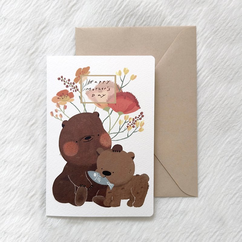 About LOVE mother's day card mommy bear - การ์ด/โปสการ์ด - กระดาษ 