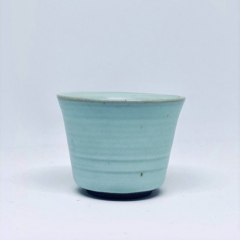 Handmade Azure 汝 Yao Ping Cup (JR002) - Teapots & Teacups - Pottery 