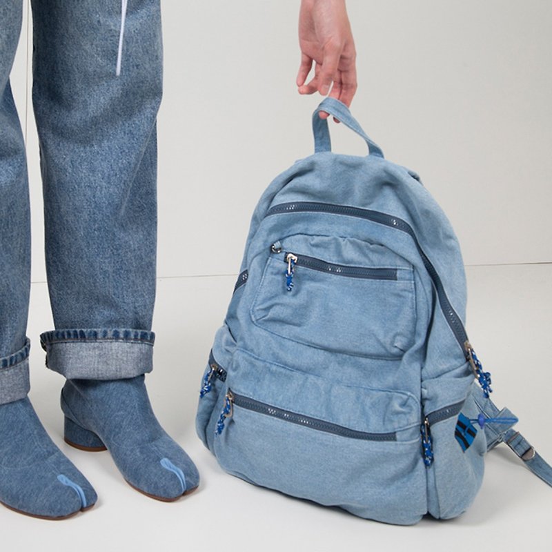 YIZISTORE Original Printed Oxford Backpack Women's Casual Large Capacity  Backpack Velcro Pocket School Bag - Shop YIZISToRE Backpacks - Pinkoi