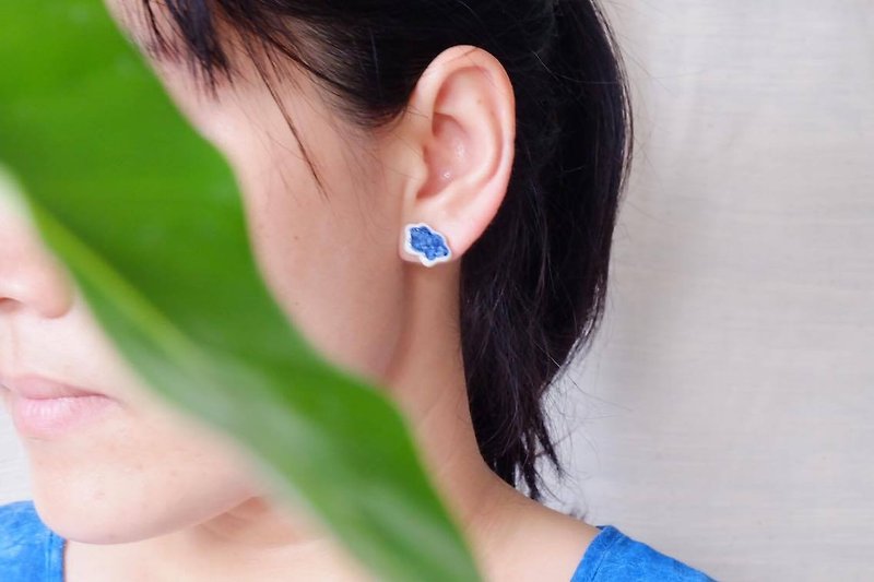 Earrings blue sky - Earrings & Clip-ons - Pottery Blue