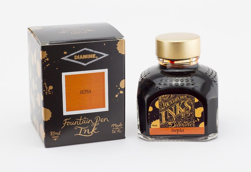 Diamine Sepia fountain pen ink - Ink - Glass Brown