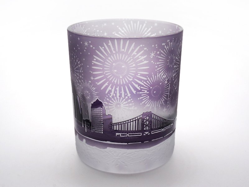火華の摩天楼【紫苑】 - 杯/玻璃杯 - 玻璃 紫色
