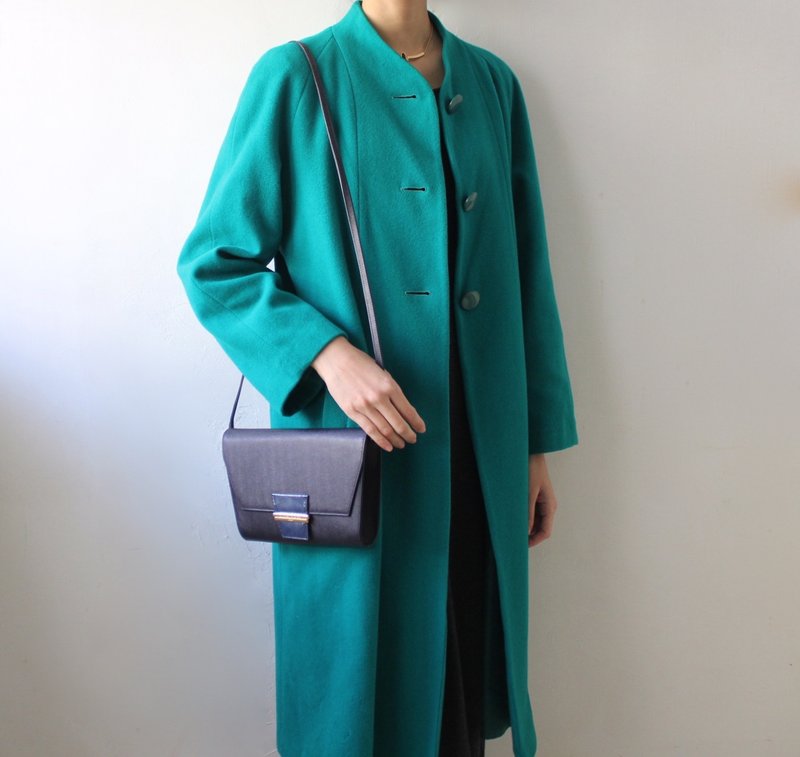 FOAK Vintage/New Stock/Andrea Pfister Sea Blue Antique Envelope Bag - Messenger Bags & Sling Bags - Genuine Leather 