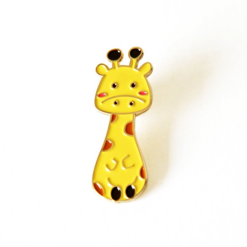 Giraffe Pin - Brooches - Other Metals Yellow