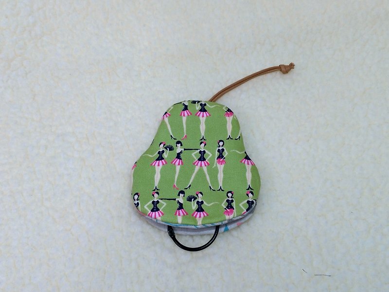Dancing girl pear-shaped key case【K181106】 - ที่ห้อยกุญแจ - ผ้าฝ้าย/ผ้าลินิน หลากหลายสี