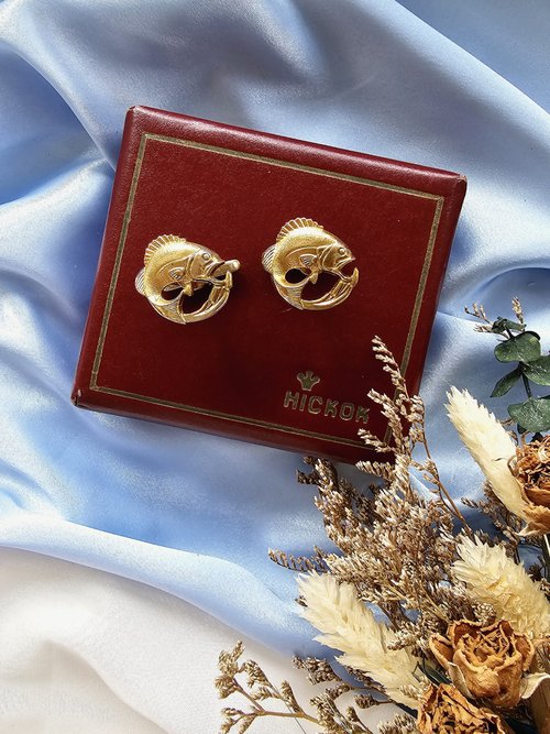 1938年 ヒコック ゴールデン トビウオ アンティーク カフス