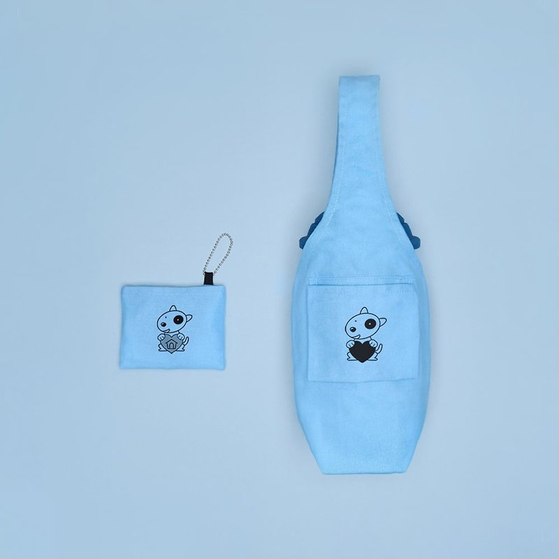 舊YCCT 環保飲料提袋包覆款 - 汪星人- 專利收納 交換禮物 聖誕禮 - 手提包/手提袋 - 棉．麻 多色