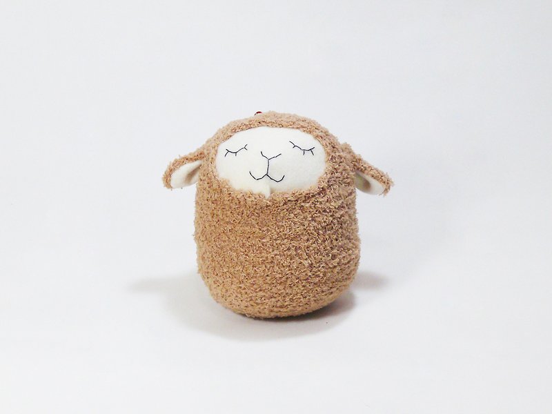 Fluffy cute fat corps- Khaki sheep_year-end surprise - Stuffed Dolls & Figurines - Cotton & Hemp Khaki