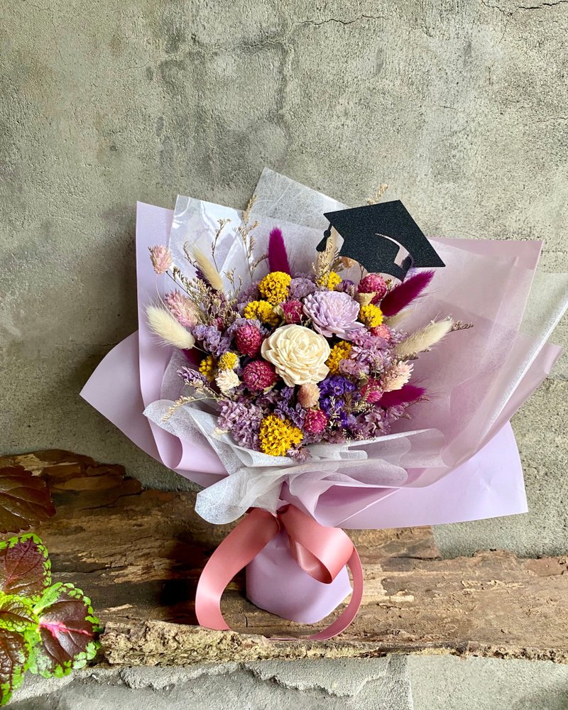 Patti Florist紫色星辰 畢業乾燥花束 - 乾燥花/永生花 - 植物．花 紫色