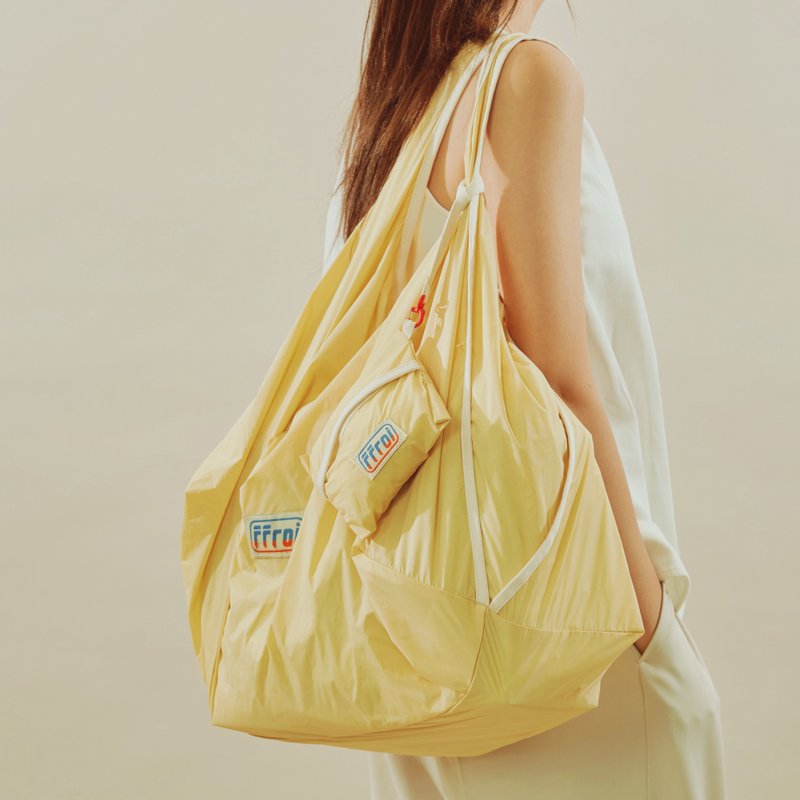 grocery shopping bag(L)_yellow - 手提包/手提袋 - 尼龍 黃色
